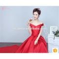 China Costom Made Sexy Red Off Shoulder Long Patterns Of Lace Evening Dress